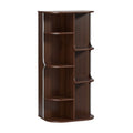 **Moderne houten boekenplank met organische vormen**
